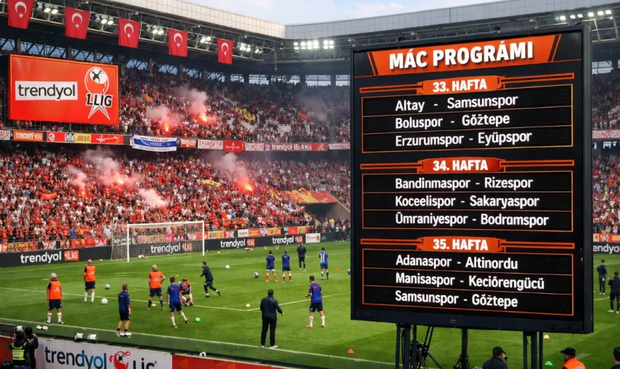 Trendyol 1. Lig 33, 34 ve 35. Hafta Programı ve Önemli Karşılaşmalar